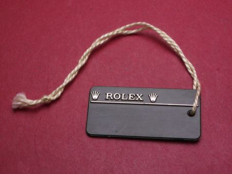 Rolex Hang Tag, 36,2x17,7mm, grün mit heller Kordel 