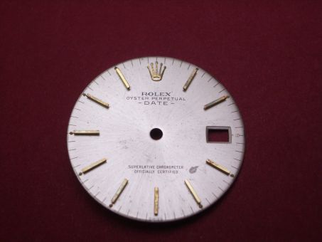 Rolex Oyster Perpetual Date Zifferblatt, Goldfarben, Ø 26,8mm, gebraucht 
