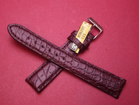 Louisiana Krokodil-Leder-Armband , 18mm im Verlauf auf 16mm Farbe: rote Beere 