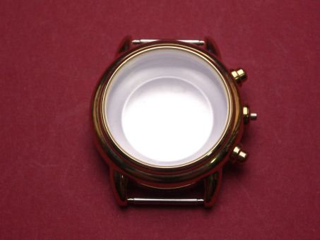 Valjoux Chronographen-Gehäuse, Kaliber 7760, Ø 38,2mm, vergoldet, ohne Krone 