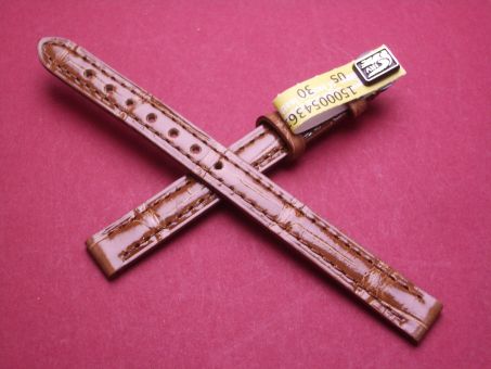 Cartier Uhren-Lederarmband, Krokodil, 9,6mm im Verlauf auf 9,3mm, Farbe: braun 