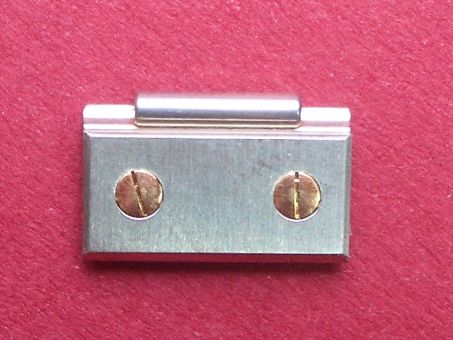 Cartier Santos Armband-Glied flach Link Verlängerungsglied, Stahl/Gold ,13,6mm, von rechts verschraubt,Techn.Ref.: 0169 