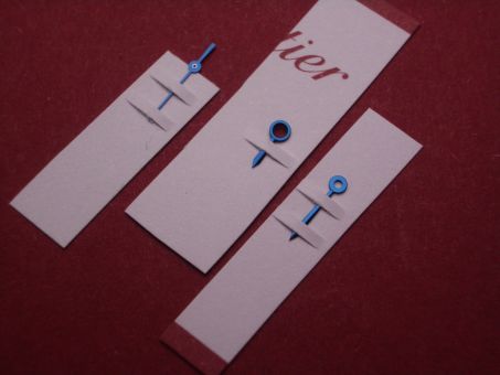 CartierTank American Zeiger Strahl geblaut, für Ref.: 1725, 1726, 2345,m 2346, 2423, 2483, 2490, 2504  Zeiger-Nr.VC110188 