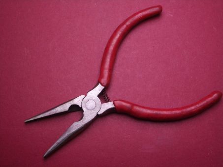 Spitzzange rot beschichteter Griff, Werkzeug 