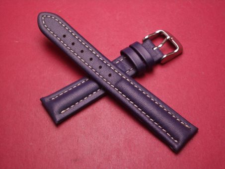 Lederband, Kalb, Breite: 18mm-16mm, Länge: 115mm & 75mm, Farbe: jeansblau mit heller Naht 