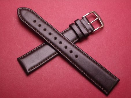 Leder-Armband Graf 18mm im Verlauf auf 16mm,  Farbe: dunkel Braun 