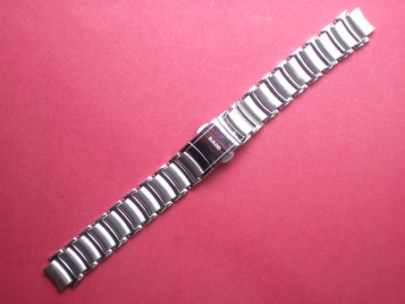 Rado Uhren-Armband Edelstahl, Breite 16,5mm im Verlauf auf 15.5mm an der Schließe,  Anschlussglied 12mm, Gesammtlänge:  180mm, mit Faltschließe 