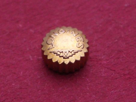 Longines Krone doublé, Ø 3,95mm, Höhe 2,15mm, Gesamthöhe 3,20mm, Gewinde 0,9 