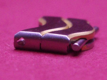 Ebel Armband-Glied Link, 10,0 mm breit  Stahl/Gold, flach 