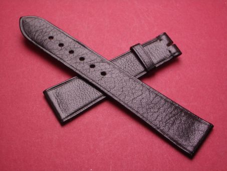 Baume & Mercier Leder-Armband, Kalbsleder, 20mm im Verlauf auf 16mm, Farbe: schwarz 