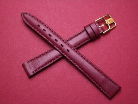 Yves Saint Laurent Leder-Armband, 12mm im Verlauf auf 10mm an der Schließe, Farbe: bordeaux-rot 
