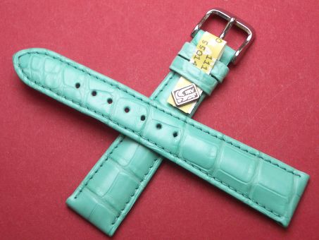Louisiana Krokodil-Leder-Armband 20mm im Verlauf auf 16mm Farbe: Mint 