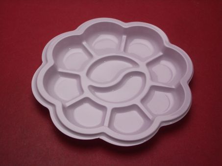 Sortierschale aus Kunststoff mit 10 Fächern, Ø ca. 8,5cm, Farbe: pastell-lila 