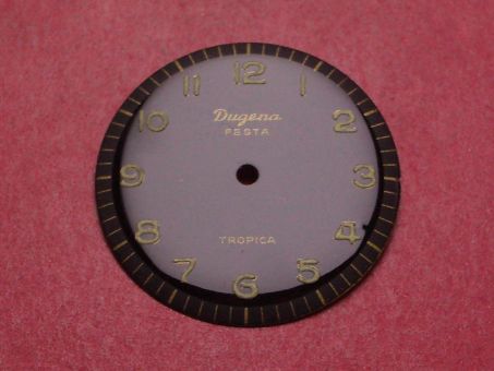 Dugena Tropica Zifferblatt, Ø 30,4mm, schwarz/goldfarben 