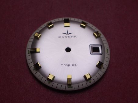Dugena Tropica Zifferblatt, Ø 30,6mm, creme/goldfarben, mit Datum 