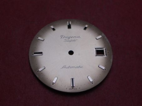 Dugena Super Zifferblatt, für Kal. 1321, Ø 30,9mm, creme/silberfarben, mit Datum 