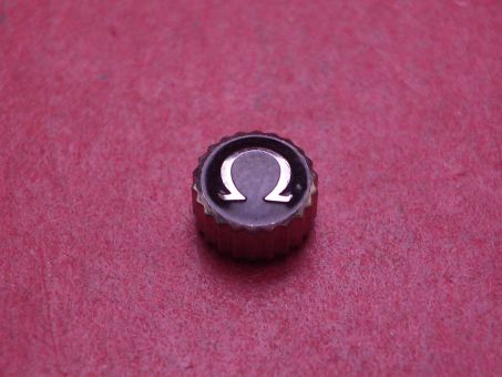 Omega Krone, Stahl/schwarz, Ø 6,5mm, Höhe 3,6mm, ohne innenliegende Dichtung 