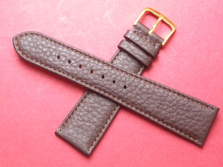 Leder-Armband Derby 22mm im Verlauf auf 18mm Farbe: Braun 