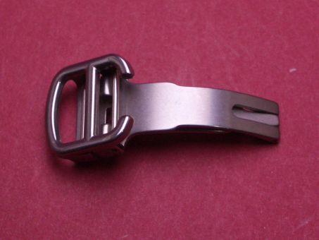 Cartier Faltschließe für Lederarmbänder, Stahl, 14,3mm, gebraucht 