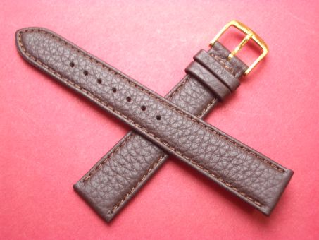 Leder-Armband Graf 18mm im Verlauf auf 16mm,  Farbe: Braun 