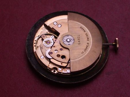 AS Uhrwerk Kal. 1580 mit Zifferblatt und Zeigern, Automatik, gebraucht 