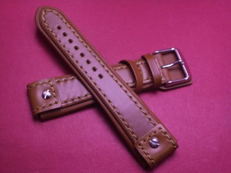 Leder-Armband, 20mm im Verlauf auf 20mm, Farbe: braun 