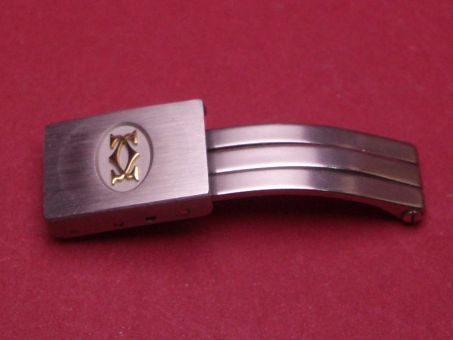 Cartier Faltschließe, Stahl, 10mm, mit Schließblech 10mm x 11,5mm 