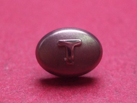 Tissot Drücker, Stahl, 7,7mm x 5,7mm x 2,6mm, Gesamthöhe 6,3mm, Signatur "T", für Tissot T-Touch T013420A 