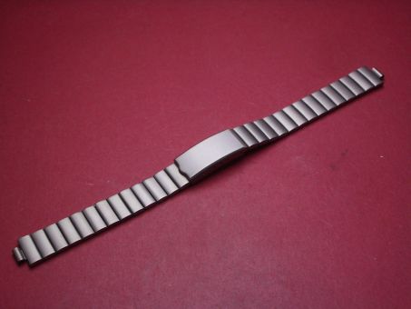 Metall-Armband, Titan, Breite: 12mm, Länge: 17cm, mit Faltschließe und 6 verschiedenen Gehäuseanstoßgliedern 