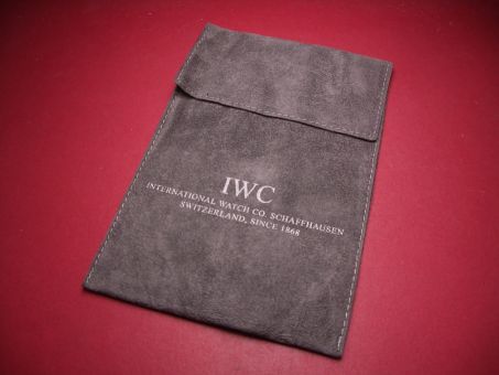 IWC Uhren-Stofftasche, grau, 12cm x 18cm, neu 