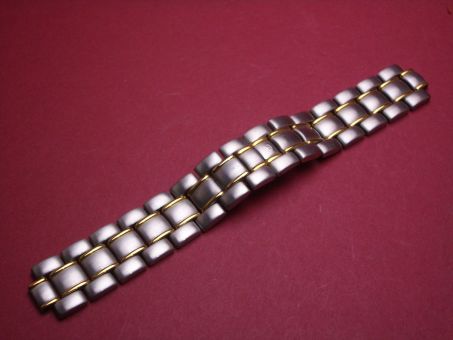 Revue Thommen Armband, Stahl/Gold, 18mm, Länge 14,8cm, mit Faltschließe 