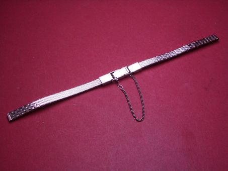 Metall-Armband, Stahl, Breite: 6mm, Länge: 17cm, mit Sicherheitskette 