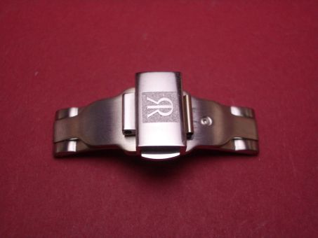 Revue Thommen Faltschließe, Stahl, 16mm, ohne Anstoßglied, NOS (New Old Stock) 
