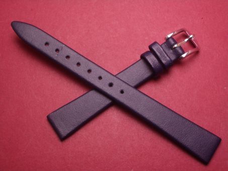 Hirsch Uhren-Armband, Kalbsleder, 13mm im Verlauf auf 10mm, Farbe: dunkelblau 