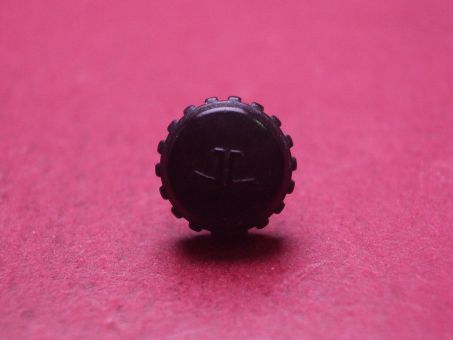 Jaeger-LeCoultre Krone, Stahl/schwarz, Ø 8mm, Höhe 4mm, Gesamthöhe 10mm, für Compressor Chronograph 160T25, gebraucht 
