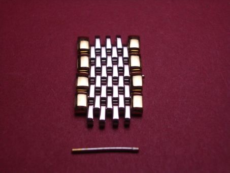 Longines Bandteil, Stahl/Gold, 14mm, Länge ca. 22,5mm 