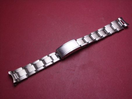 Metall-Armband, Stahl, flexibel, Breite: 15mm-12mm, Länge: 15,5cm, mit Faltschließe 