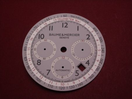 Baume & Mercier Chronographen-Zifferblatt, Ø 36,5mm, Tachymeter & Telemeter, MX006SQB, NOS (New Old Stock) 