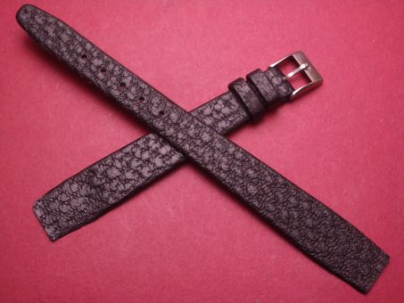 Graf Vintage-Uhren-Armband, Seehundleder, 14mm im Verlauf auf 10mm, für feste Stege, Farbe: schwarz 