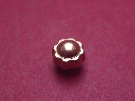 Uhrenkrone, rosé, Ø 5,4mm, Höhe 4,8mm, mit Tubus Außen-Ø 2,5mm 