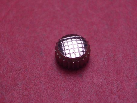 Uhrenkrone, weiß, Ø 5,6mm, Höhe 3,2mm, Gewinde 0,9mm, mit innenliegender Dichtung 