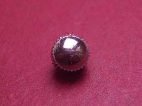 Uhrenkrone, weiß, verschraubt, Ø 6,0mm, Höhe 5,5mm, Gewinde 0,9mm 