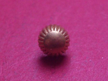 Uhrenkrone, gelb, verschraubt, Ø 5,3mm, Höhe 6,0mm, Gewinde 0,9mm 