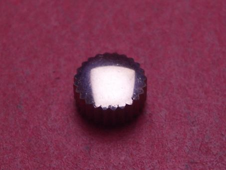 Uhrenkrone, weiß, Ø 6,5mm, Höhe 3,4mm, Gewinde 0,9mm 