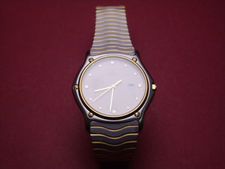 Ebel Sport, Quarz, Stahl/Gold, Bandbreite: 20mm im Verlauf auf 15mm, Ref. 183903, getragen 