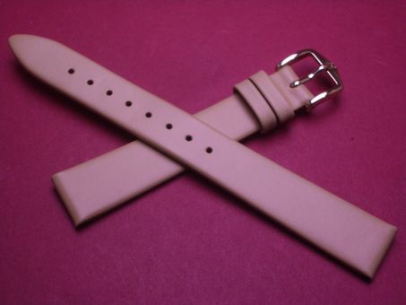 Hirsch Uhren-Armband, Kalbsleder, 14mm im Verlauf auf 12mm, Farbe: nude 