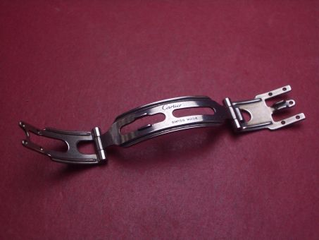 Cartier Faltschließe, Stahl, 12mm, gebraucht 