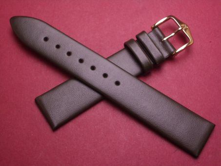 Hirsch Uhren-Armband, Kalbsleder, 18mm im Verlauf auf 16mm, Farbe: khaki-grün 