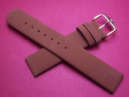 Hirsch Uhren-Armband, Kalbsleder mit Samt, 18mm, Farbe: braun 