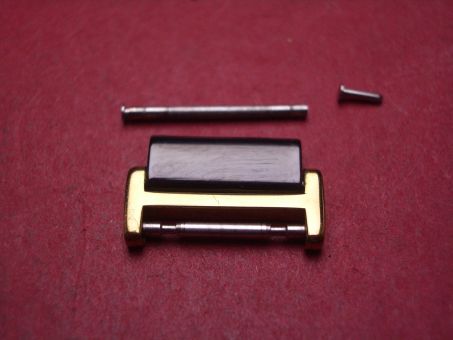 Rado Armbandglied, Stahl/Gold, doublé, 15,3mm, gebraucht 